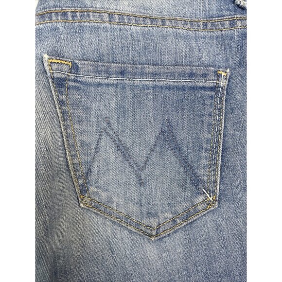 Mother Womens 25 HW Looker Ankle Fray Blue Denim Jeans Distressed - Picture 4 of 8